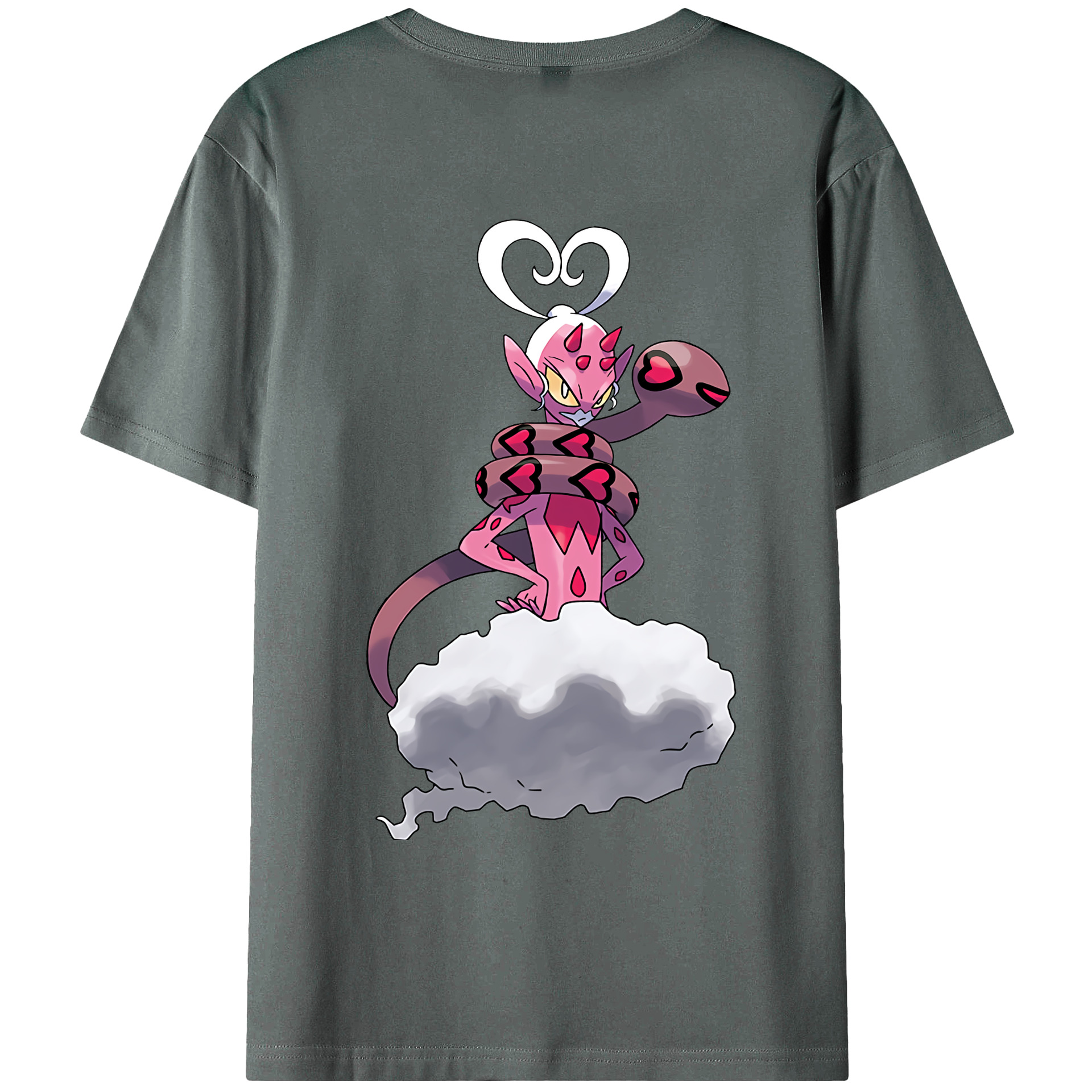 （画像用） ポケットモンスター Pokémon 綿100％ メンズ半袖Tシャツ（バックプリント） 通気性